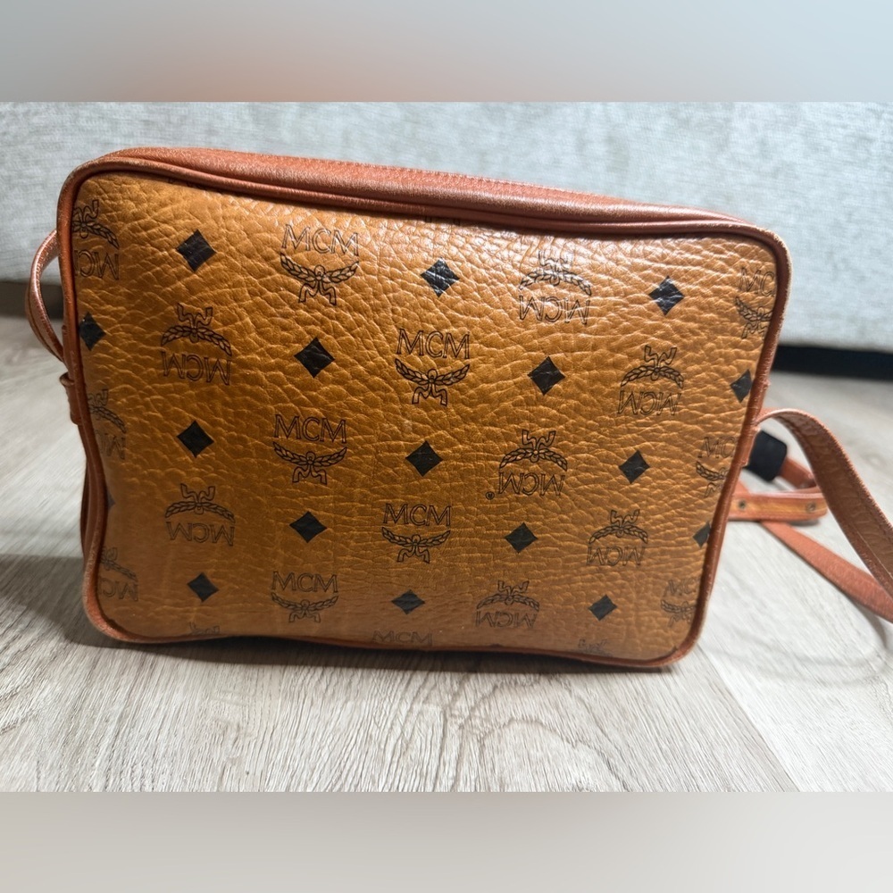 MCM Brown Leather Crossbody Bag - Picture 2 of 12